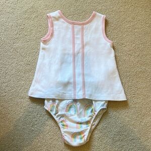 The Beaufort Bonnet Company rainbow top and bloomer set